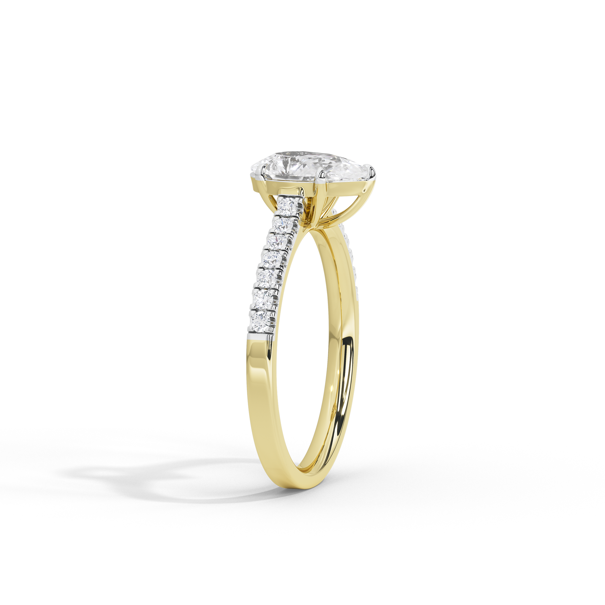 Pear Halo Ring