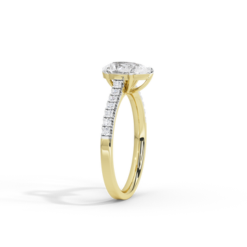 Pear Halo Ring