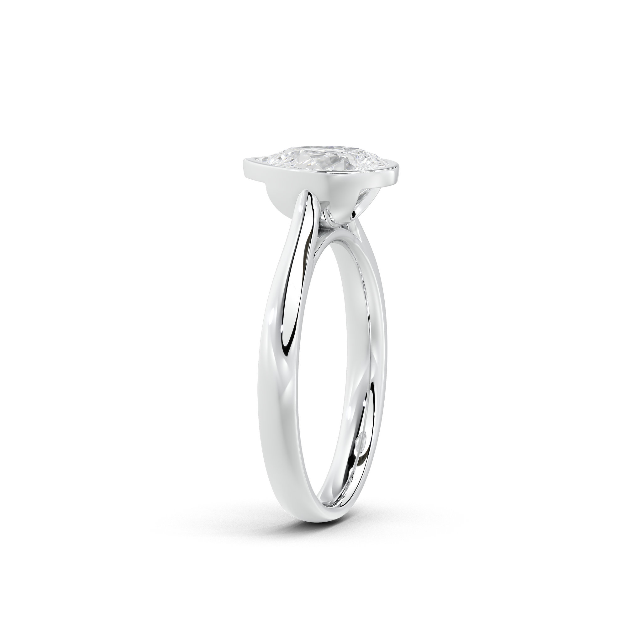 Pear Solitaire Ring