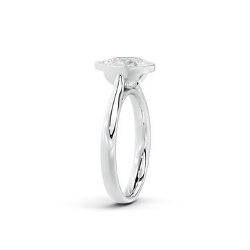 Pear Solitaire Ring