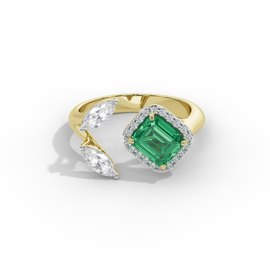 Regal Emerald Marquise Ring