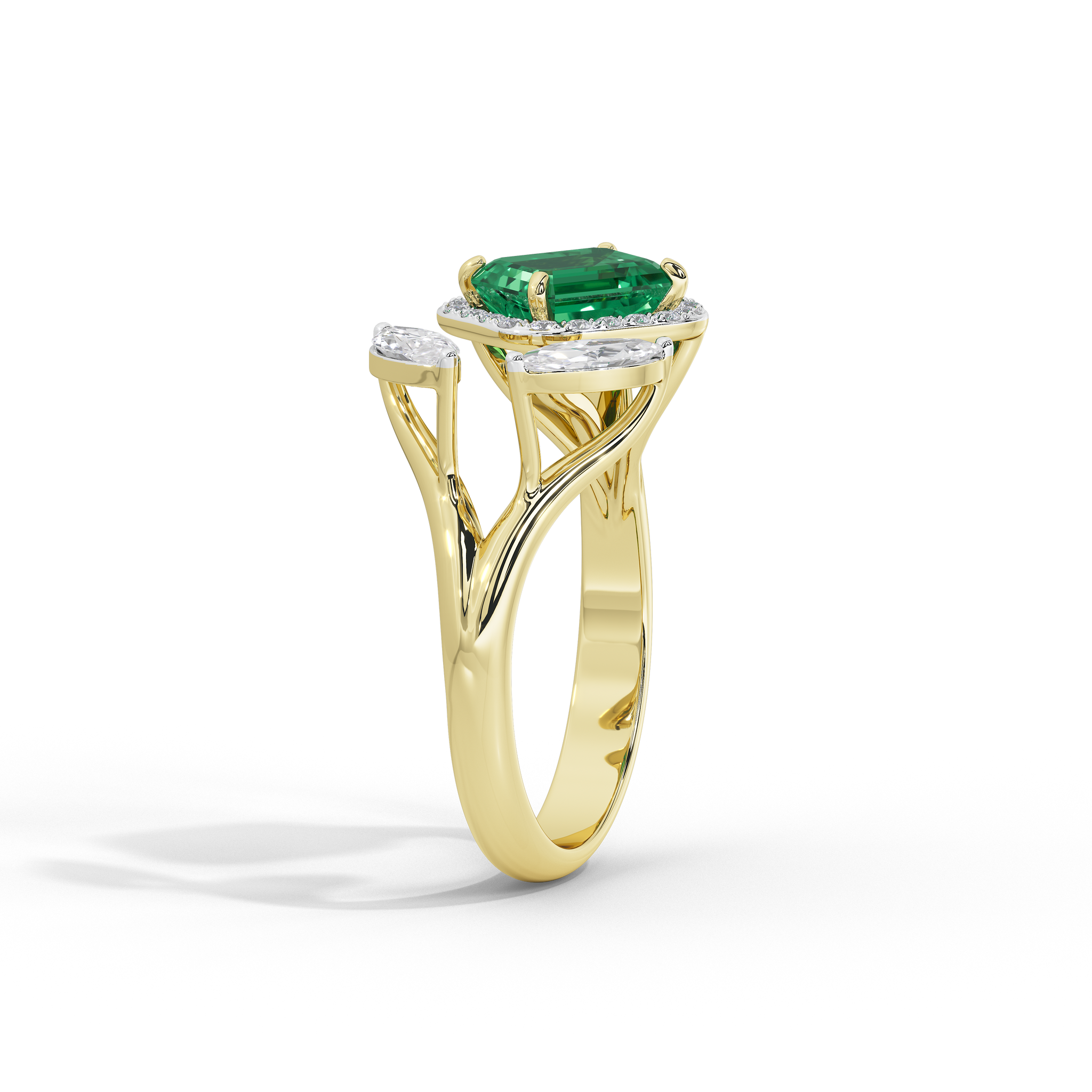 Regal Emerald Marquise Ring