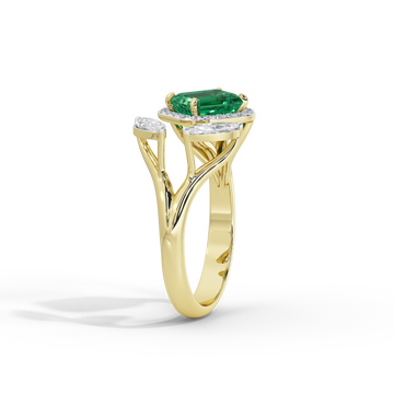 Regal Emerald Marquise Ring