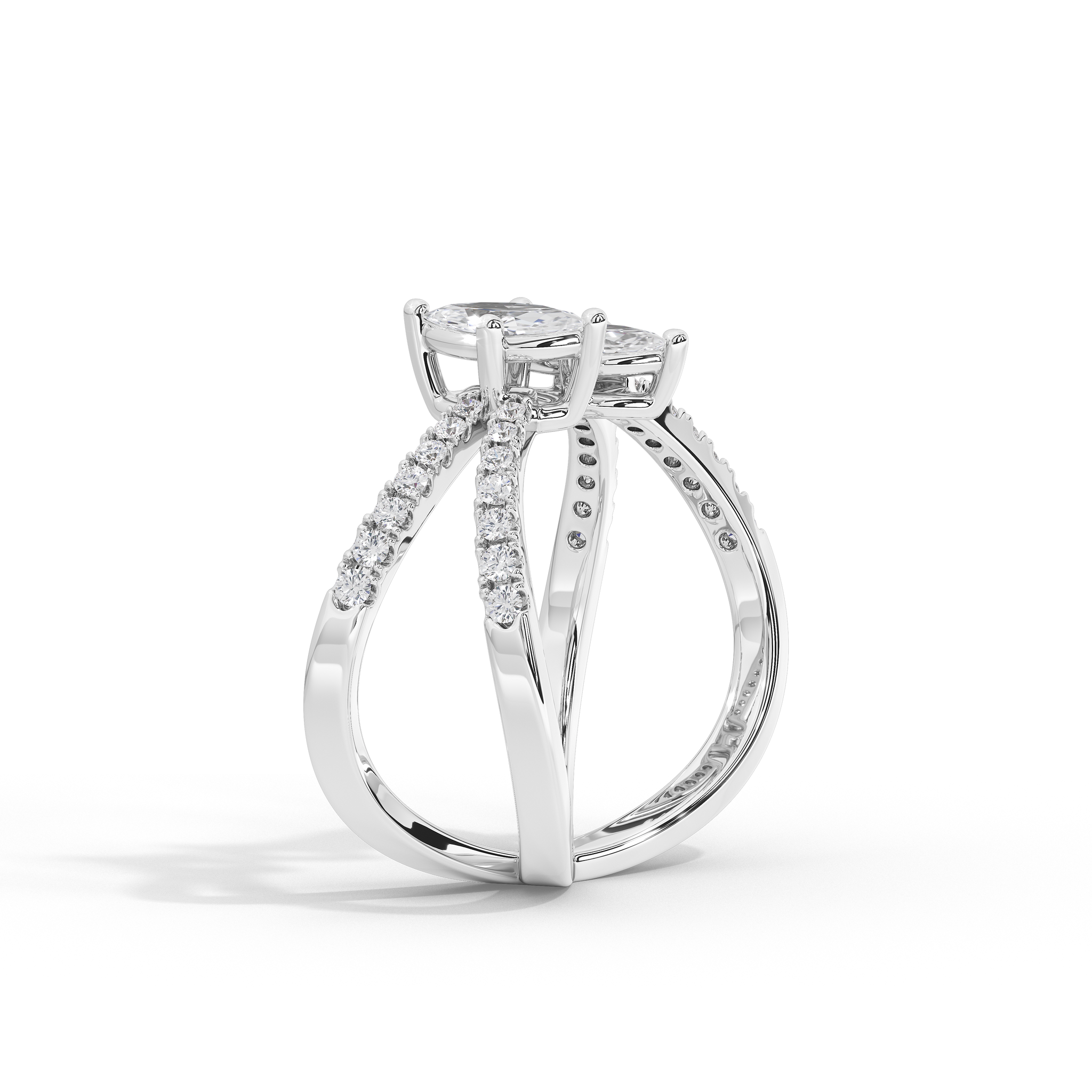 Marquise Crossover Ring