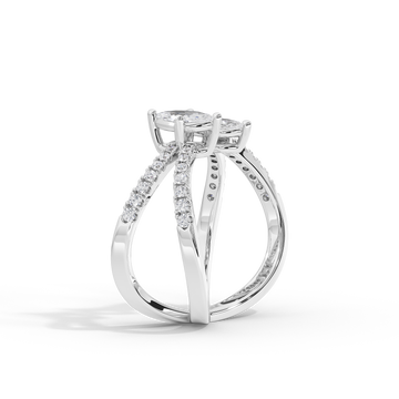 Marquise Crossover Ring