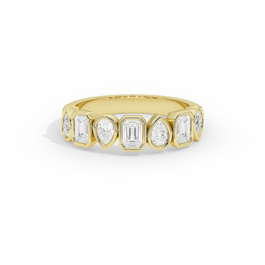 Contemporary Bezel-Set Diamond Ring