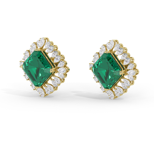 The Enchanted Emerald Studs
