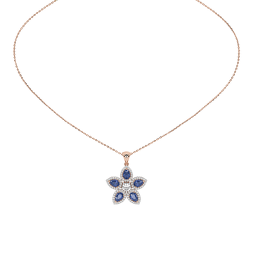 Diamond Dew Petal Pendant