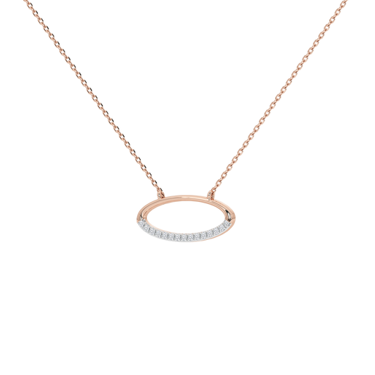 Minimalist Diamond Halo Necklace